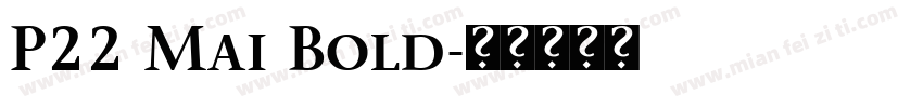 P22 Mai Bold字体转换